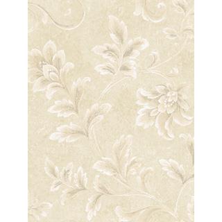 Seabrook Designs GL30008 Galia Acrylic Coated Floral Wallpaper